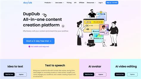 Dupdub AI Tools: Social Media Content Creation Software.